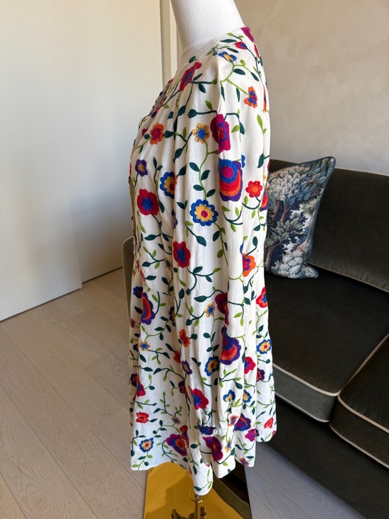 Sezane Editions Alizia Floral Long Sleeve Dress Size 46 = US XXXL or 14 - Picture 8 of 13